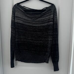 DKNY Jeans Black and Silver Sparkly Top